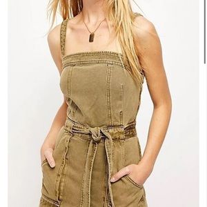 Free People Go West Utility Jumpsuit Large